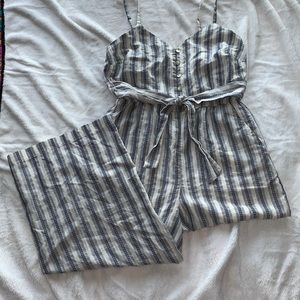 As U Wish striped jumpsuit